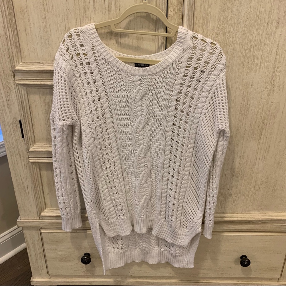 Express white sweater